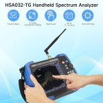 추적 생 가 장착된 OWON HSA032-TG 휴대용 스펙트럼 분석기, 주파수 범위 9kHz ~ 3.2GHz, 8인치 IPS LCD 터치스크린 디스플레이가 EMI 사전... 