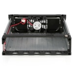 StarTech.com 5.25인치 러기드 SATA 하드 드라이브 모바일 랙 서랍 - 알루미늄 탈착식 베이(DRW150SATBK), 블랙 Tray-less : 엠디제이엔