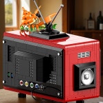 1718PCS 전자 TV 빌딩 블록 동적 해양 레트로 디자인 성인 선물 플레이 세트 : 샘물스토어s