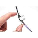 3 Pack Retro Round Clip On Nose glasses Matrix Morpheus Movie 무테 선글라스 3팩 블랙 3개 : 온슈어힐