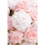 HMEOT H8993 2개 1.31피트 핑크 화이트 꽃 테이블 센터피스 아이디어 인공 장미 캔들 홀더 플로럴 볼 이벤트 사진 소품 : 오모아유통