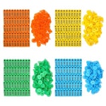 100pcs 001-100 숫자 양 귀 태그 멀티 컬러 편리한 염소 번호 태그 동물 식별 귀 태그 염소 용 귀 태그 : 나래웍스
