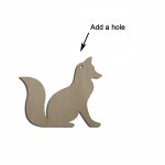 미완성 빈 나무 여우 6개 다운 컷아웃 목재 농장 홈 동물 모양 DIY 공예 장식 : 나래웍스