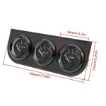 52mm 트리플 키트 블랙 오일 압력 게이지 + 오일 온도 게이지 + 전압계 (오일 압력 및 오일 온도 센서 포함) 3in1 범용 자동차 계기 : 나래 플래닛
