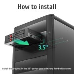 레디시오 SATA HDD 및 SSD 핫 스왑 케이지, 2 베이 2.5 u2019 모바일 랙, 3.5 드라이브 베이용 : 엠디제이엔