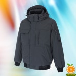 지벤 ZB-J1954 겨울 후드 캐주얼 점퍼 작업복 패딩 점퍼 다크그레이 zb1954 : 오렌지작업복