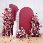 H8989 붉은 콩 보라색 폼폼 장미 KT 보드 웨딩 배경 신부 장식 꽃 장식 통로 꽃 이벤트 소품 : 오모아유통