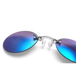 3 Pack Retro Round Clip On Nose glasses Matrix Morpheus Movie 무테 선글라스 3팩 블랙 3개 : 온슈어힐