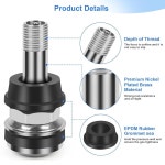 Wl nir 6팩 TR416 타이어 밸브 200 홀 및 스템 / 트럭 자동차 SUV ATV 트레일러용 튜브리스 림 1/2인치 고압 황동 1 장착 0 625 453... 