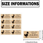 Duck1 x 2.5인치 농장 신선 계란 라벨 취급 지침 스티커 사업용 120개 : 반월마켓14