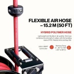 릴웍스 에어 호스 릴 3/8인치 X 50인치 풋 헤비 듀티 인더스트리얼 맥스 300PSI : 키엘스토