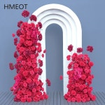 다색 장미 난초 폼폼 5D 꽃 줄 웨딩 배경 아치 KT 보드 장식, 연회 바닥 꽃 이벤트 파티 소품, H8887 : 오모아유통
