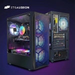 STGAubron 게이밍 PC 데스크탑 컴퓨터, 인텔 코어 i7 최대 3.9GHz, 라데온 RX 580 8G, 16G RAM, 512G SSD, WiFi 6, BT 5.0, RGB : 블랙시드