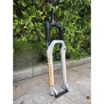 NRJY 자전거샥 자전거 프론트샥 서스펜션 충격 에어 실버 34mm 튜브 스트레이트 26in : 나리자야-narijaya