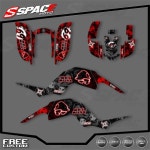 YAMAHA RAPTOR 660 데칼 스티커 키트 001용 SPACE 맞춤형 오토바이 그래픽 : 원클릭커넥트