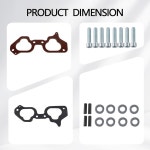 스바루 WRX 02-14 FXT 03-14 STi 04-21 LGT 05-12 2.0L 2.5L에 IM 개스킷 니트릴 씰 하드웨어 포함 스타테크 오토 흡기 매니폴드 페놀... 