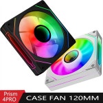 PRISM 4 PRO 컴퓨터 케이스 팬 120mm ARGB 4핀 PWM 무음 냉각 12V  공기 흐름 45.2CFM/600-1500RPM pc용 환기 장치 : 세일마스터김