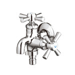 대림바스 양갈래 수도꼭지 일구세탁수전 베란다 발코니 수전 일반형 : 우리동네철물마트