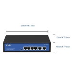 코스키 KS-PS042 |   6포트 비관리형 고속 이더넷 10/100Mbps PoE 스위치 |   PoE+ 포트 4개 |   플러그 앤 플레이 | 팬리스 메탈 디자인...