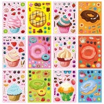 36피스 메이크 어 페이스 스티커 팩, 12개의 디자인된 스티커(각각 3개)... 매칭, 어린이 청소년 파티 장식, 보상, 선물 아이디어를 위한 나만의... 