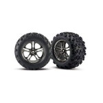 파란색 양극 산화 처리된 알루미늄 휠리 바 휠(쌍)에 장착된 트랙사스 5186A 고무 타이어 : 트렌디 픽스