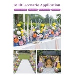 안젤라 플라워 인조 꽃 볼 센터피스 테이블, 파티 통로 웨딩 테이블 장식용 2pcs 19인치 컬러풀 프리 스탠딩 꽃다발 꽃꽂이 2pcs 17 Pink... 