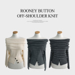루니 버튼 오프숄더 니트 A1014 : 어썸하비