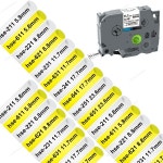 1개 HSe231 브라더 호환 P-Touch 호환 열수축 튜브 251 라벨 프린터용 : 유진무역상사 스토어