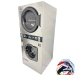 WYDDARY AC220V 상업용 코인 운영 세탁기 건조기 콤보 26.4파운드 세탁소, 아파트 세탁실, 호텔용 대형 세탁기-건조기 일체형 : 어라운드1