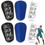 미니 정강이 보호 축구 3쌍, 3.93x2.36인치 초소형 보호대, 청소년 성인 남자 아이들을 위한 블랙 화이트 블루 장비 보호대 : 브리엘하우스