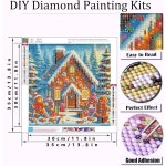 Mrnsiet Christmas 다이아몬드 페인팅 키트, 초보자용 캔디 하우스 아트 DIY 풀 드릴 겨울 보석 키트 14x14인치 G4772-US : 레브리우샵