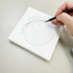 민화 DIY 키트  목단 복주머니 액자만들기 : 디자인 달달