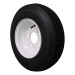 안테고 타이어 및 휠 1세트 4 80-8 어셈블리, 화이트 5 러그 트레일러 휠, 6 , 적재 범위 : 베르크 샵