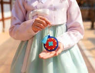 전통 가죽 열쇠고리 만들기 키트 단청 가죽키링 diy 손바느질 중학생 노인 어르신 1번 : 상상하랑