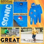 유아를 위한 레인 수트, 플리스 안감 오버롤, 레인코트, 방수 작업복, 기어, 남아용 선물, 블루 소닉, 4~5세 Blue Sonic 7-8 Years : 세리안