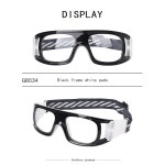 보호 안경용 수그리 스포츠 안경 러닝 농구 축구 충격 흡수 조절 스트랩 1 G8031 Gloss Black Frame : 바리엘마켓