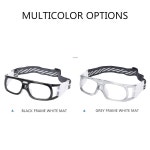 수그리 남자 농구 안경.축구 축구 스포츠 보호 안경 안전 고글, 교체 가능한 렌즈용 1 G8107 Black Frame White : 바리엘마켓