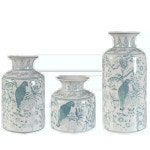 청백색 도자기 꽃병, 빈티지 꽃꽂이, 아트 플라워 웨어, 인테리어 테이블 장식 : 8월의여름