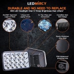 LEDMIRCY 4x6인치 LED 조명 고저밀폐 빔 직사각형 45W 자동차 헤드라이트 어셈블리 H4651 H4652 H4666 H6545 H4668 H4642와 호환됨... 