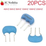 20PCS 세라믹 수정 발진기 CSTLS8M00G53-B0 4MHZ 6MHZ 8MHZ 10MHZ 16MHZ 20MHZ DIP 3 핀 : 쫑삐맘구대