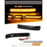 HERCOO 순차 LED 사이드 미러 턴 시그널 라이트 앰버 램프 리플렉터 스모크 렌즈 어셈블리 포드 F150 2009 2014 랩터 2010 호환 Amber... 