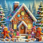 Mrnsiet Christmas 다이아몬드 페인팅 키트, 초보자용 캔디 하우스 아트 DIY 풀 드릴 겨울 보석 키트 14x14인치 G4772-US : 레브리우샵