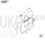 BMW 호환 호환 51337178008 우측 앞 루프 갭 씰 : GREENARE