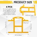 리펑 4개 ABS 헤비 듀티 익스텐션 코드 보관 릴, 휴대용 크리스마스 라이트 정리함, 호스 정리함 랩 홀더 100피트, H자형 릴(노란색) 1... 