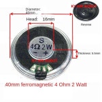5개/세트 신형 초박형 미니 스피커 4옴 2와트 2W 4R 스피커 직경 40MM 4CM 두께 5MM IC 전자 부품 : 구대왕슛돌이