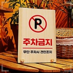 나무 206 안내판 탁상용 W8 주차금지 BWD710CC : 칭구두리