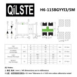 QILSTE 20pcs H6-115BGYYI3/5M 일반 음극 1615BGY 풀 컬러 노란색 녹색 파란색 물 투명 평면 금형 0603 RGB SMD : 해외구대전문몰