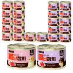 먹보 별난참치 고양이캔 참치치킨+참치치어, 170g, 24개 : 라임펫
