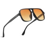 주근깨 마크 선글라스 사각 70년대 안경 더블 에비에이터 브릿지 남성용 빈티지 레트로 5 Green+brown Tortoise : 콩 리스트