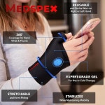 메드스펙스 손목 및 소매 [한 사이즈] 헬스케어 터널 아이스 에 젤 손 랩 핫/콜드 장갑 염 가능한 재사용 팩용 : 더크다.